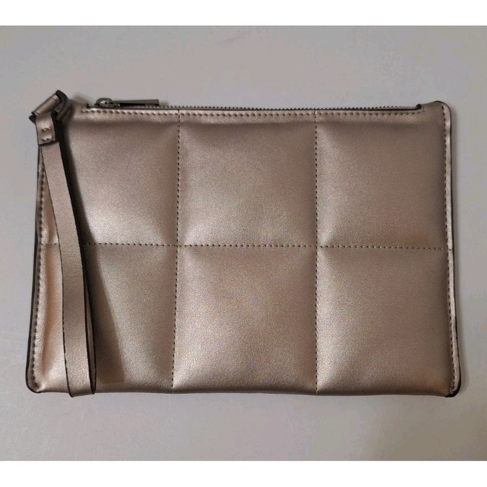 A‎ New Day Wristlet Bag 10" Silver